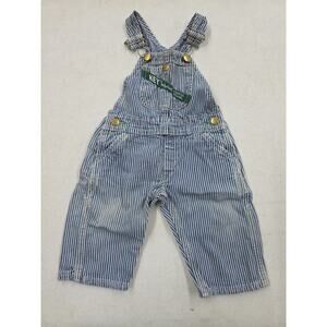 Vintage Baby Toddler Key Imperial Overalls Herringbone Railroad Stripe Bib 2 ?